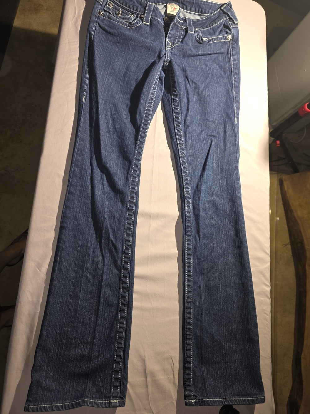 True Religion Women's Blue Boot Cut Jeans 28/31.5 Inseam